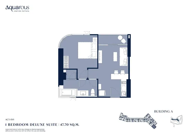 Floor plan – 1 Bedroom Deluxe Suite