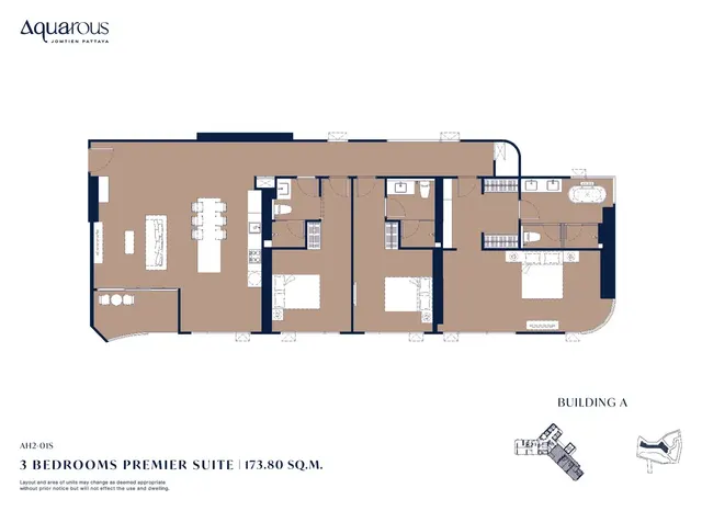 Floor plan – 3 Bedrooms Premier Suite