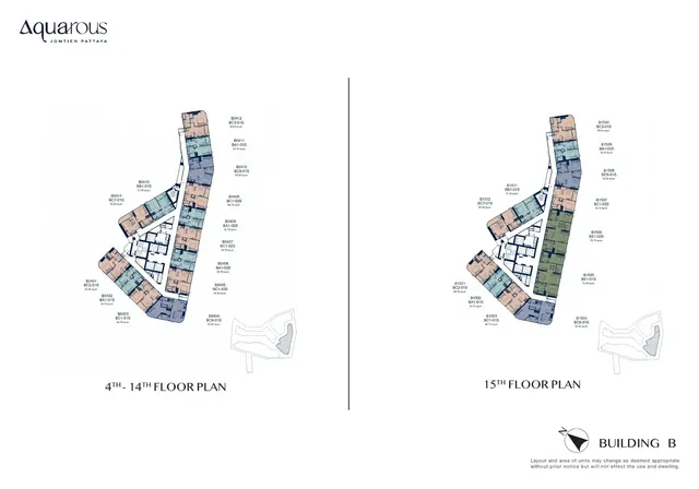 Aquarous Jomtien – Site & floor plans