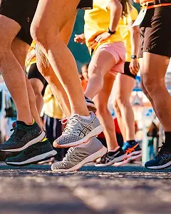 Runners at the start of a race