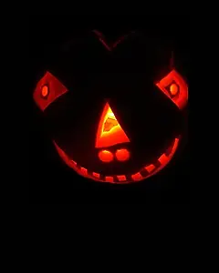 Glowing Halloween pumpkin