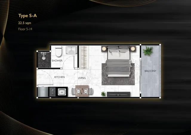 Floor plan – Studio