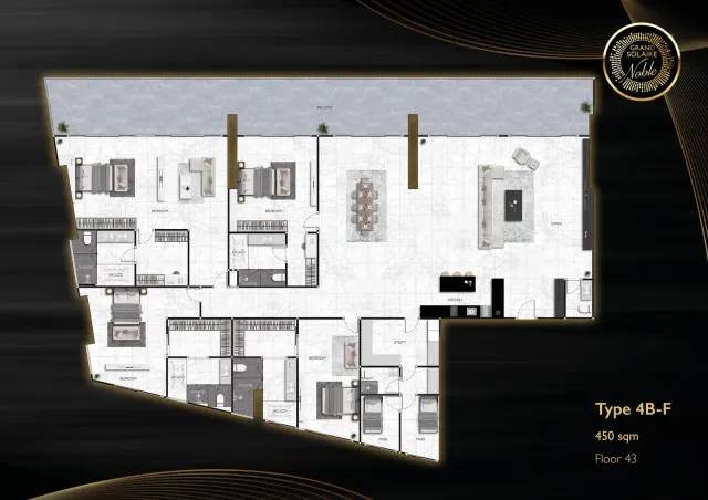Floor plan – Penthouse · 4B-F