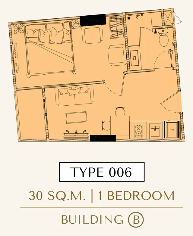 Floor plan – 1 Bedroom