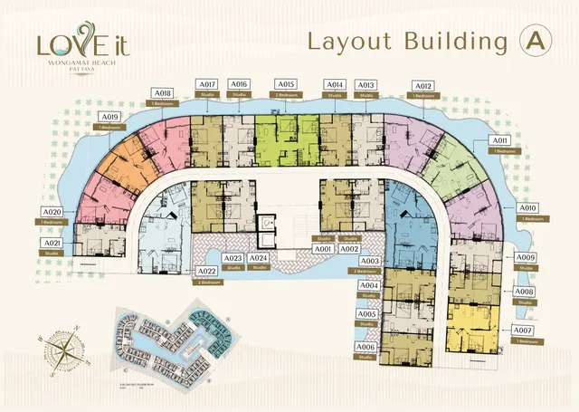 LOVE IT Wongamat Beach – Site & floor plans