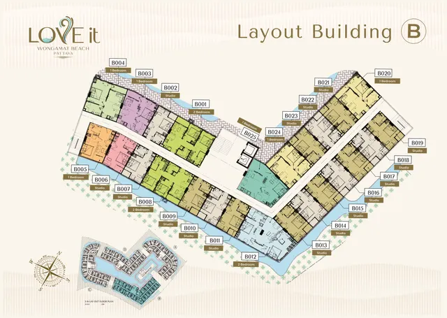 LOVE IT Wongamat Beach – Site & floor plans