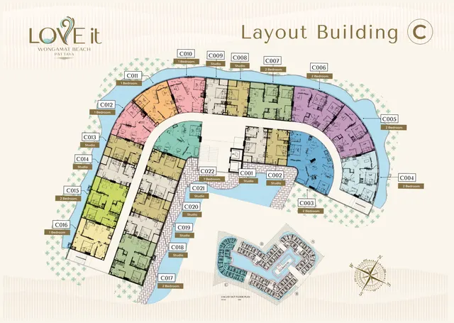 LOVE IT Wongamat Beach – Site & floor plans