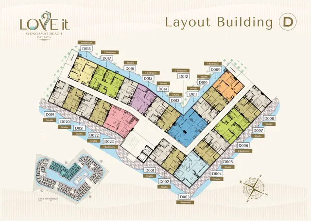 LOVE IT Wongamat Beach – Site & floor plans