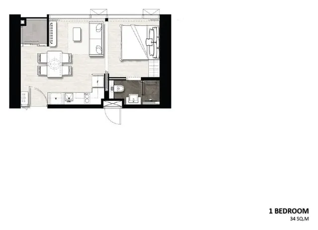 Floor plan – 1 Bedroom