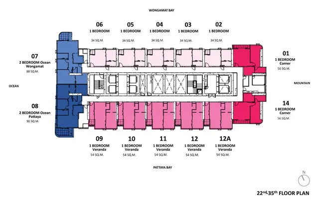 ONCE Wongamat – Site & floor plans