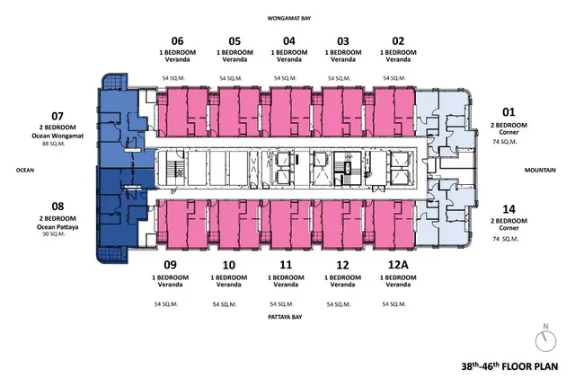 ONCE Wongamat – Site & floor plans