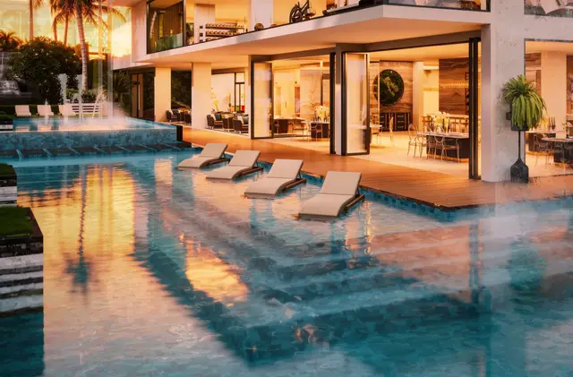 The Riviera Palm Beach Wongamat – Pools und Gärten am Clubhaus · Visualisierung (Bauträger)