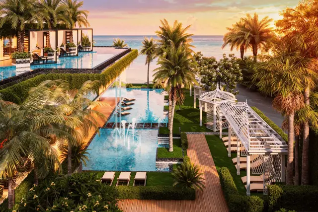 The Riviera Palm Beach Wongamat – Pools und Gärten am Clubhaus · Visualisierung (Bauträger)