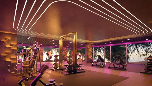 The Riviera Palm Beach Wongamat – Fitnessraum im Clubhaus · Visualisierung (Bauträger)