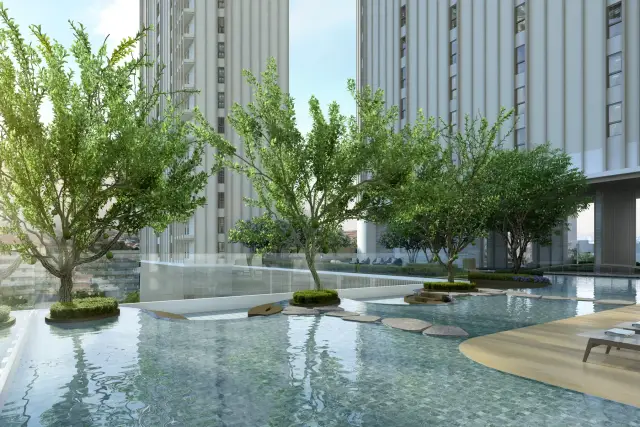 SKYPARK Lucean Jomtien – Pool garden · 6th floor
