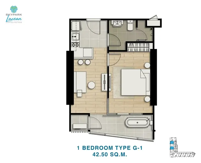Floor plan – 1 Bedroom