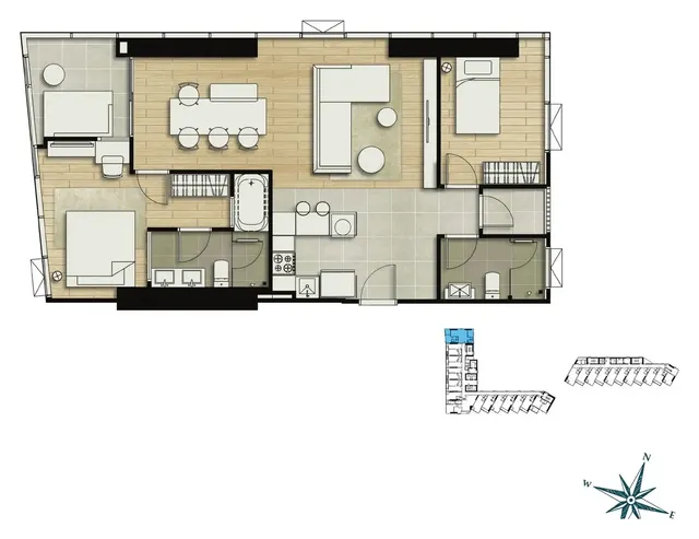 Floor plan – 2 Bedrooms